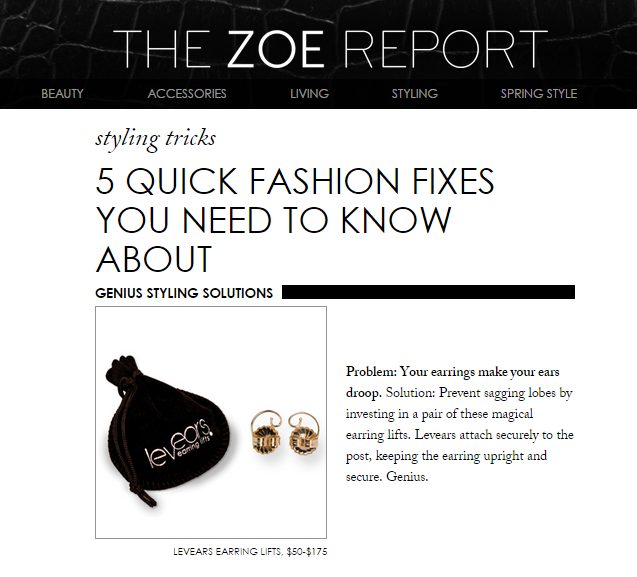Levears Featured on the Zoe Report